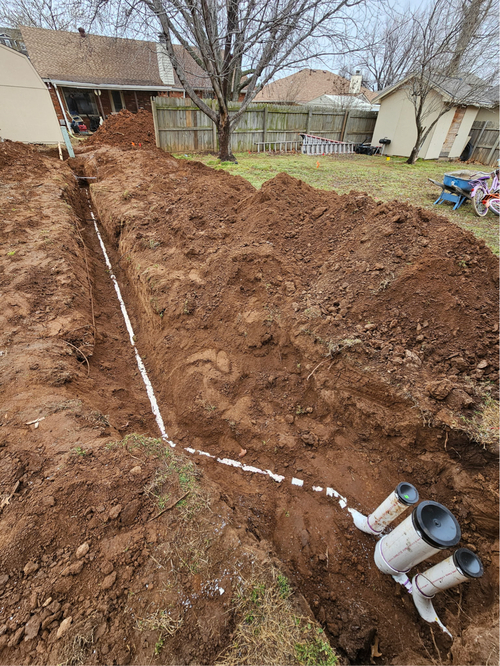 sewer line in the ground