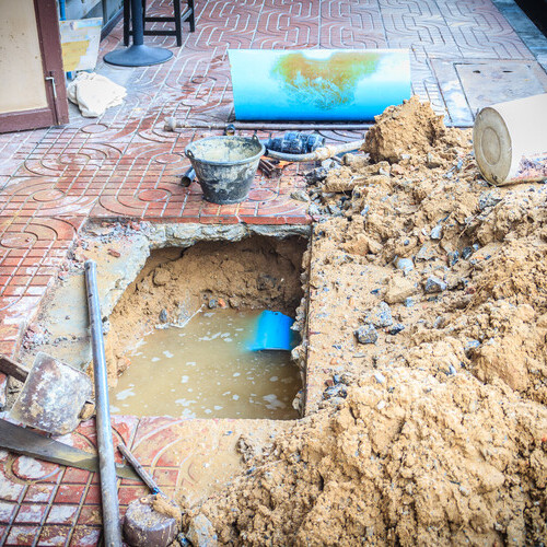 underground yard line water repair
